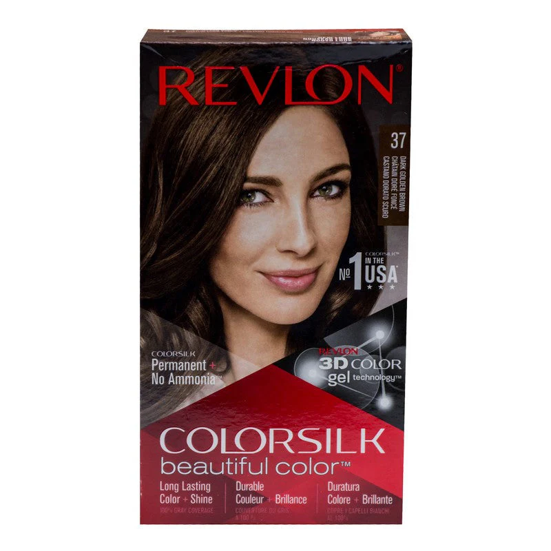 0309978456377 REVLON HAIR COLOR SILK DARK GOLDEN BROWN 37 - Image 1