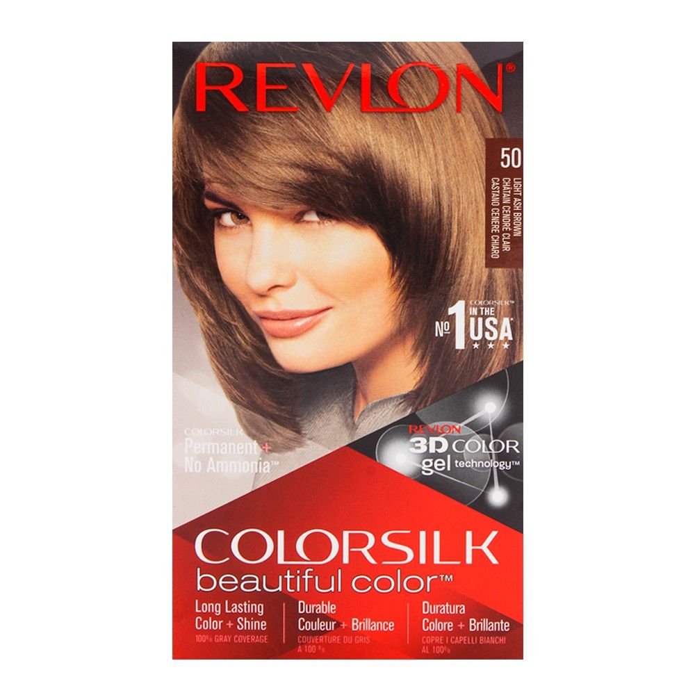 1043944-1 REVLON HAIR COLOR SILK LIGHT ASH BROWN 50 - Image 1