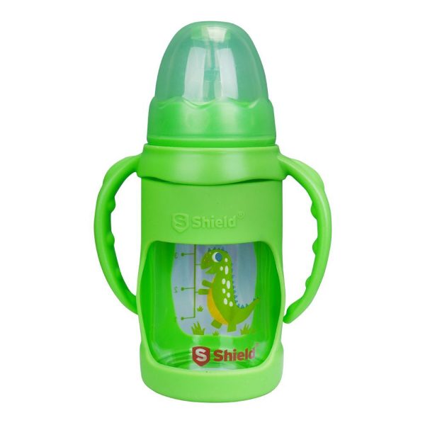 SHIELD BABY GLASS FEEDER WITH SILICONE PROTECTOR FEEDER 120ML