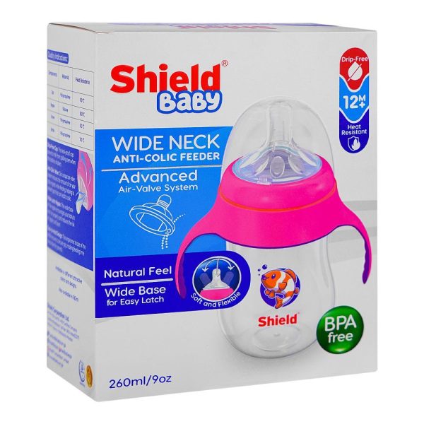 SHIELD BABY WIDE NECK ANTI COLIC FEEDER WITH ADVANCED AIR VALUE 260ML