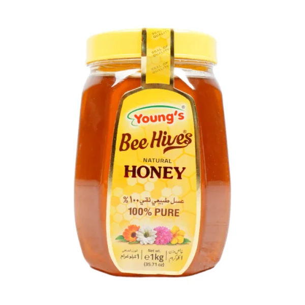 YOUNGS BEE HIVES HONEY BOTTLE 1KG