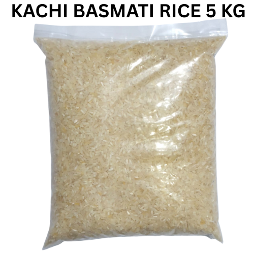 1KG BESAN (15) KACHI BASMATI RICE 5 KG - Image 1
