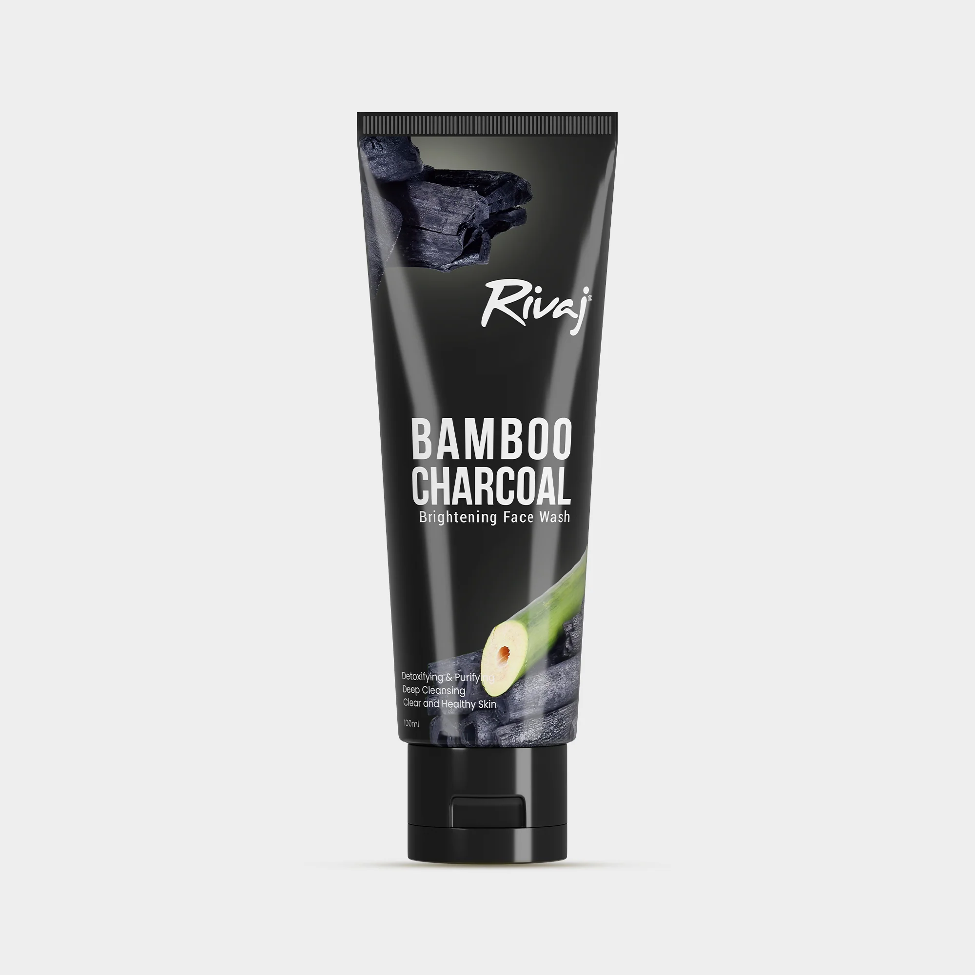 1df4f339db30f738e0d69af0eb4552fb RIVAJ PAPAYA BAMBOO CHARCOAL FACE WASH 100ML - Image 1