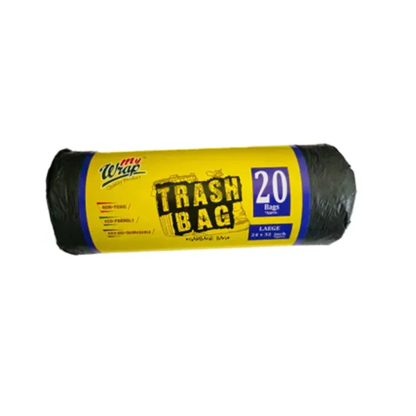 My Wrap Trash Bag Black 20 Bags Large