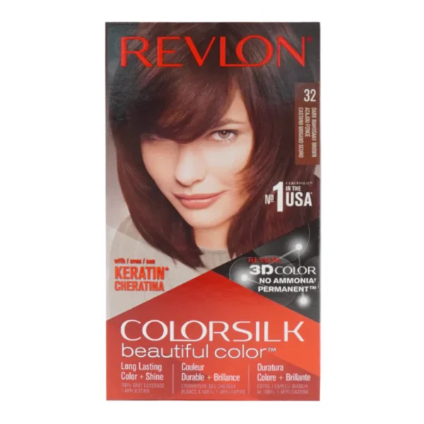 REVLON HAIR COLOR SILK DARK MAHOGANAY BROWN 32