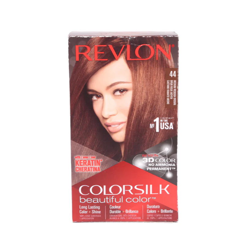 309978695448_1 REVLON HAIR COLOR REDDISH BROWN COLOR SILK 44 - Image 1