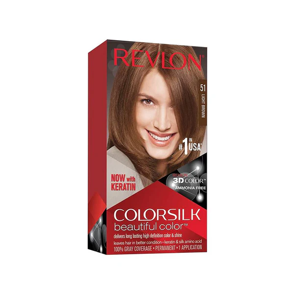 309978695516_grande REVLON HAIR COLOR SILK LIGHT BROWN 51 - Image 1