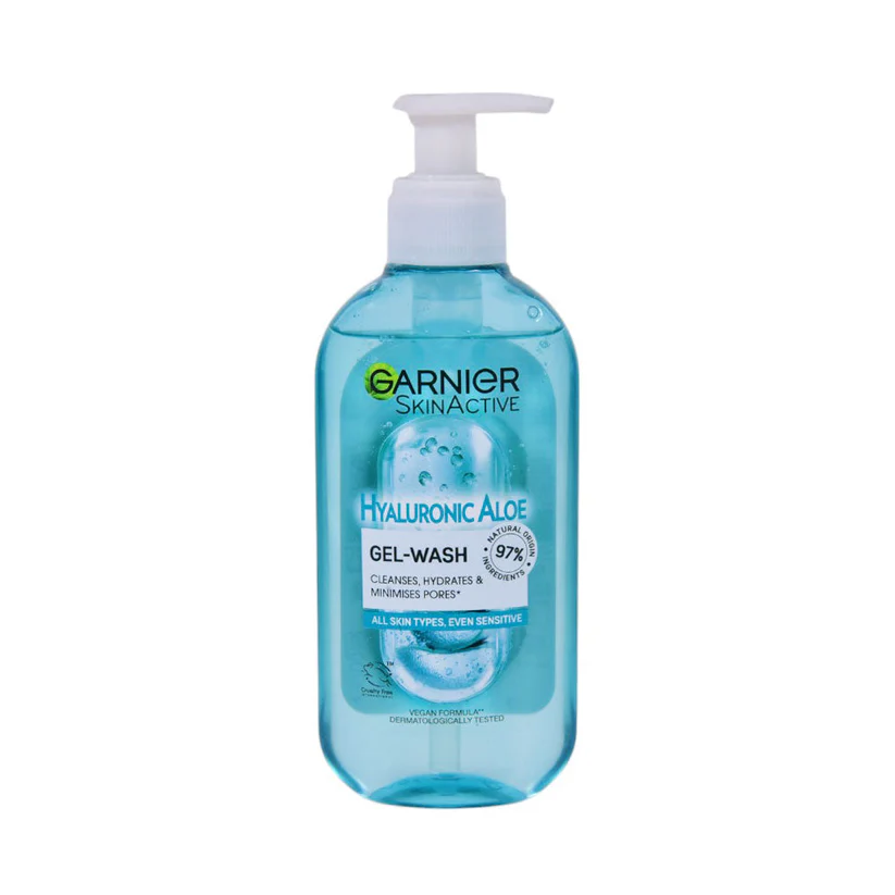 3600542601221_9dc37851-023d-40cc-8f86-9a8a30f9dd3a GARNIER HYALURONIC ALOE GEL WASH PUMP 200ML - Image 1