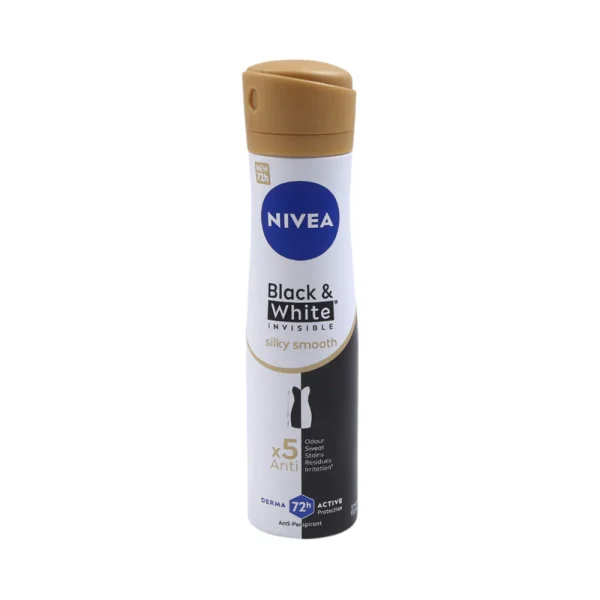 NIVEA DEODORANT BLACK & WHITE INVISIBLE SILKY SMOOTH 150 ML