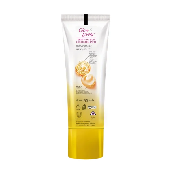 GLOW&LOVELY BRIGHT UV DUO 30 SPF PA+++ SUNSCREEN 25G