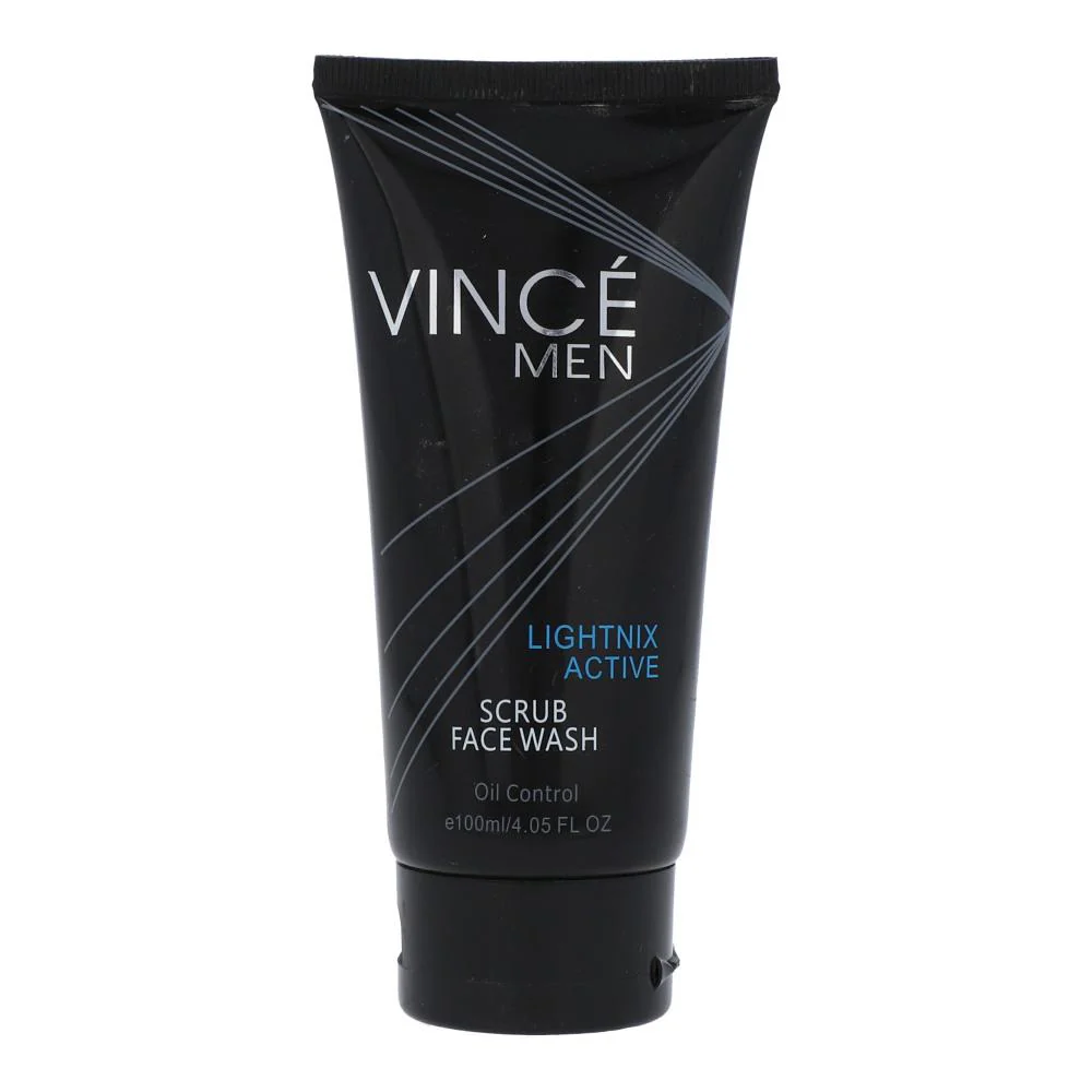 6165858300178 VINCE MEN SCRUB FACE WASH LIGHTNIX ACTIVE 100 ML - Image 1