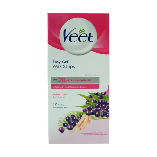 VEET HAIR REMOVER WAX STRIPS NORMAL SKIN 12 PC
