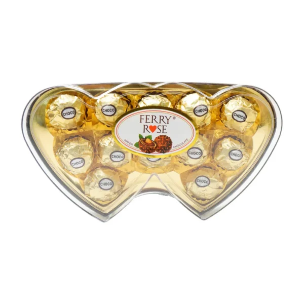 FERRY ROSE CHOCOLATE DOUBLE HEART T 12 150 GM