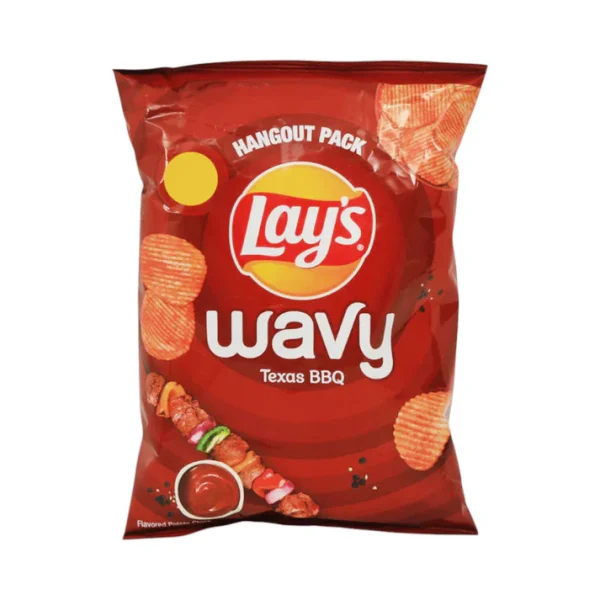 LAYS WAVY BBQ CHIPS 45 GM