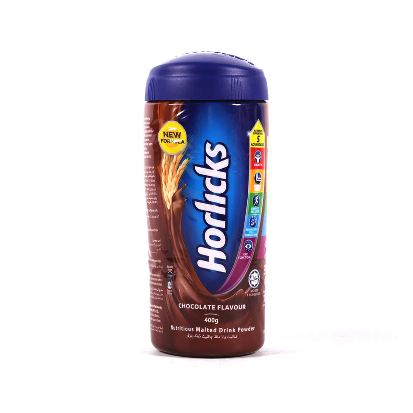 8886467076091 HORLICKS DRINKING POWDER CHOCOLATE JAR 400 GM - Image 1