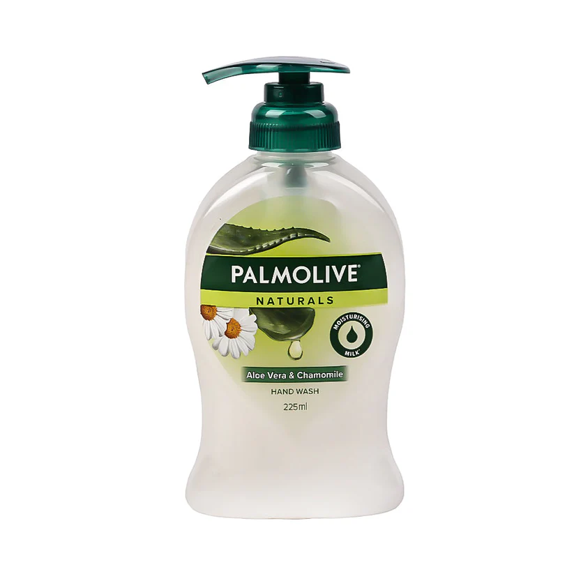 8886950037011_1 PALMOLIVE HAND WASH ALOE VERA AND CHAMOMILE BOTTLE 225ML - Image 1