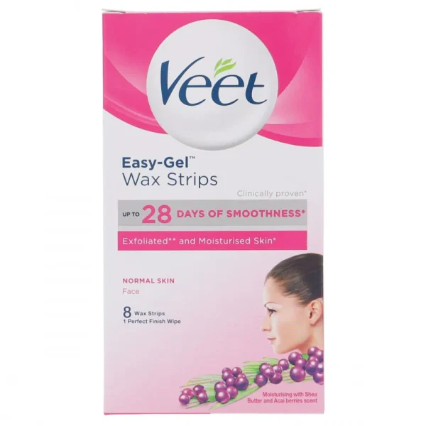 VEET FACE WAX STRIPS NORMAL SKIN 8PCS