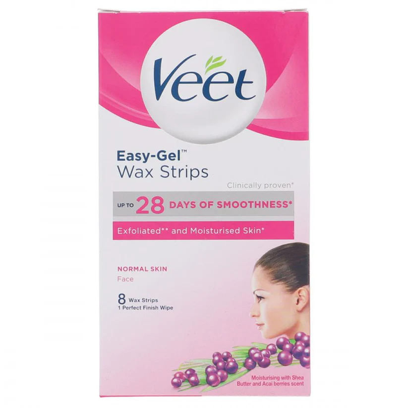 8961101231491 VEET FACE WAX STRIPS NORMAL SKIN 8PCS - Image 1