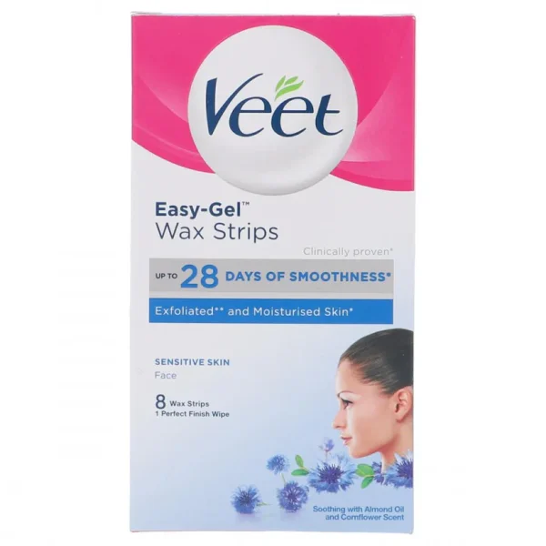 VEET FACE WAX STRIPS SENSITIVE SKIN 8PCS