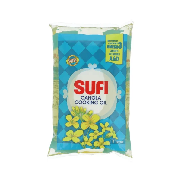 SUFI CANOLA COOKING OIL POUCH 1 LTR