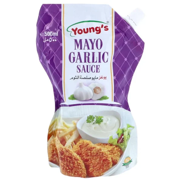 YOUNGS MAYO GARLIC SAUCE 500 ML