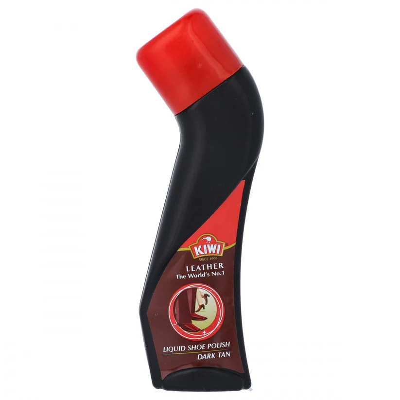 8964000749425 KIWI SHOE POLISH LIQUID DARK TAN 75 ML - Image 1