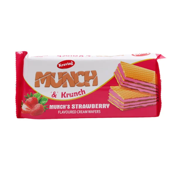 KRAVING MUNCH WAFER STRAWBERRY 75GM