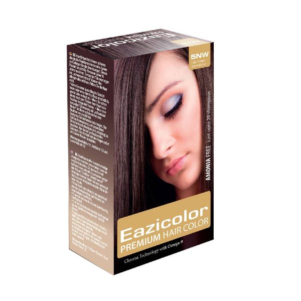 EAZICOLOR PREMIUM KIT FOR WOMEN 5NW LIGHT N/WARM BROWN