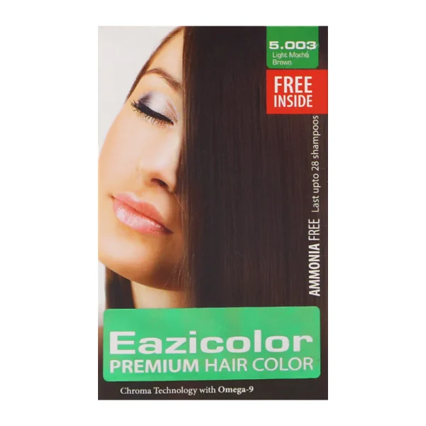 EAZICOLOR PREMIUM KIT FOR WOMEN 5.003 LIGHT MOCHA BROWN