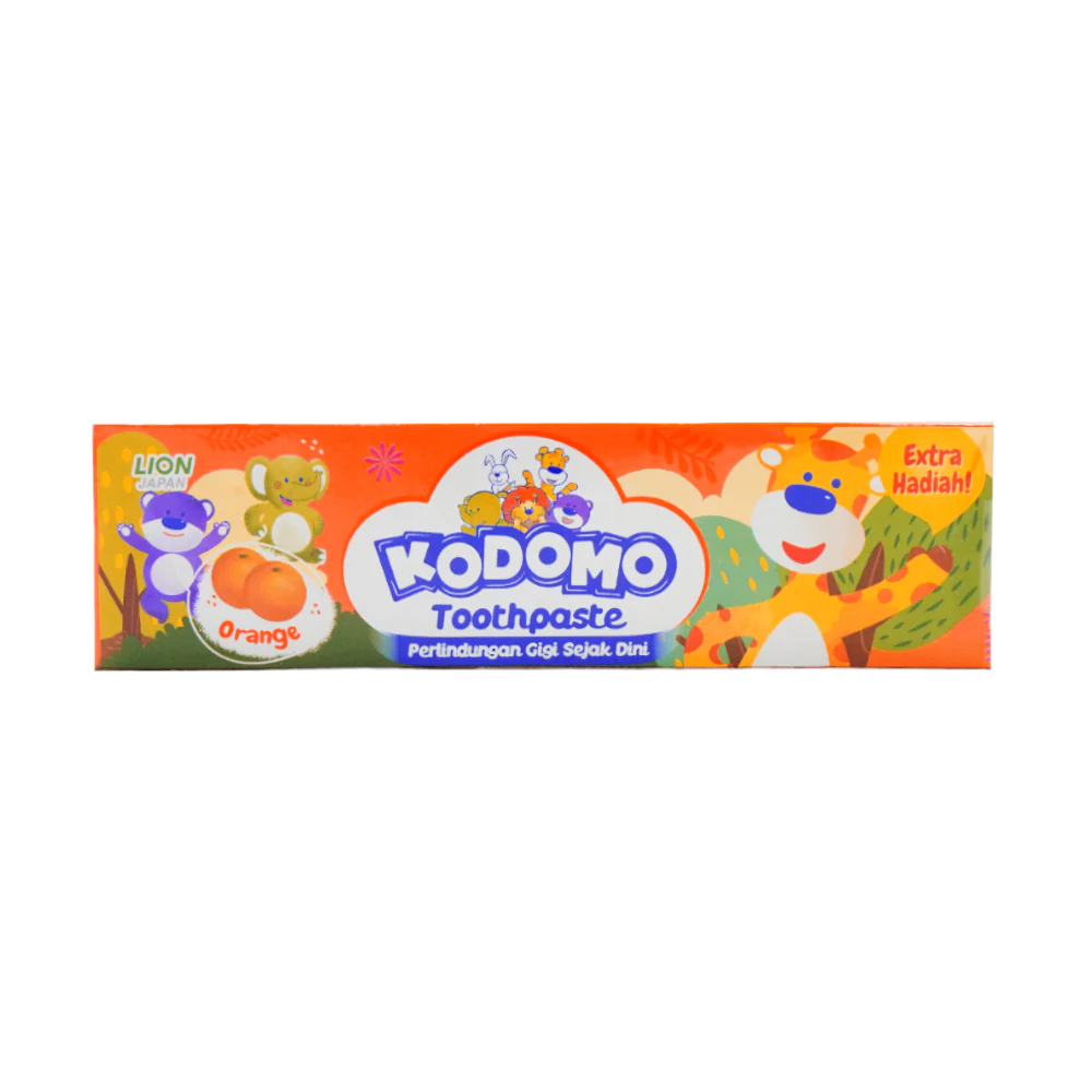 8998866100250_1_0e092e5e-ca48-436f-a65b-28803e7fedd7 KODOMO KIDS TOOTH PASTE ORANGE 40 GM - Image 1