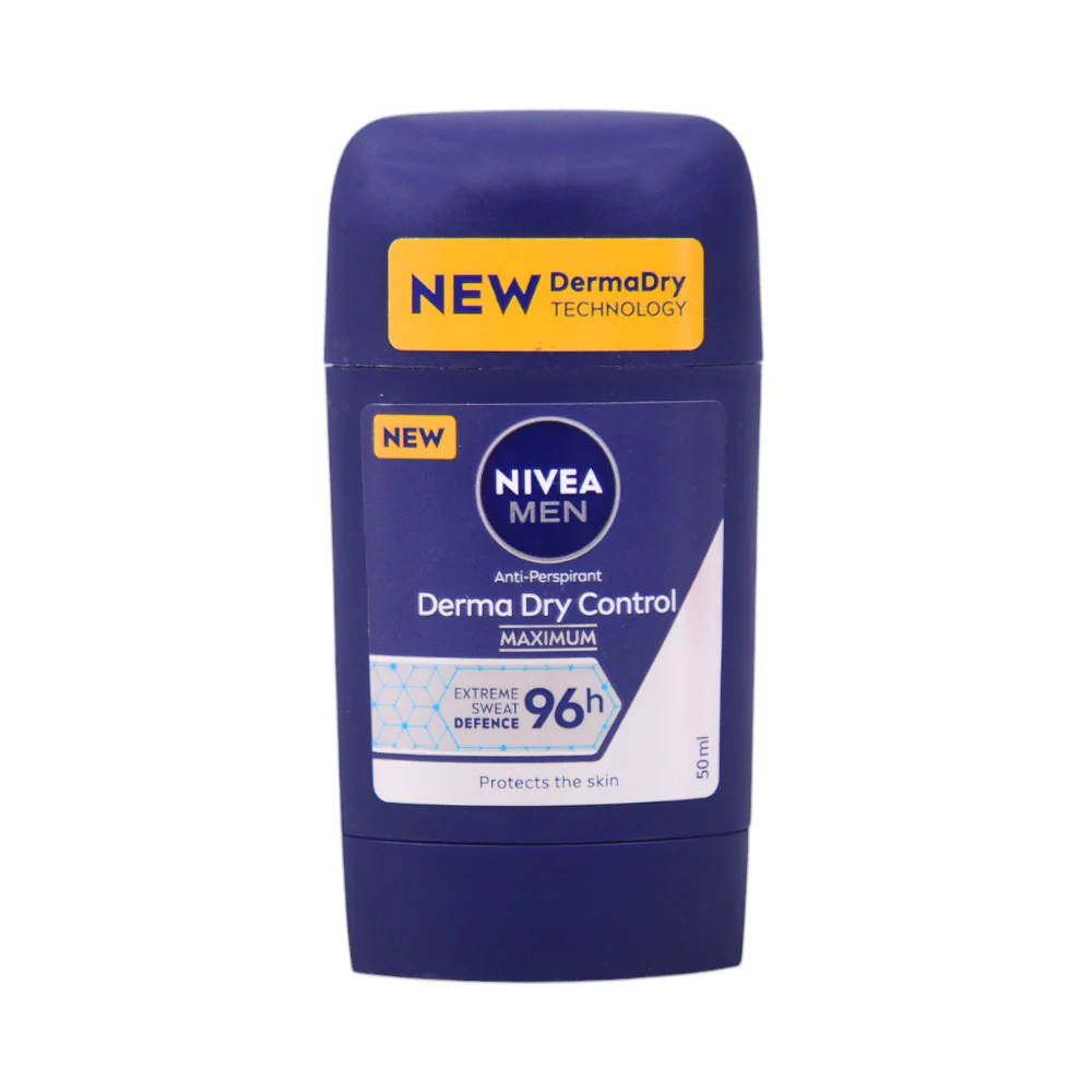 9005800369792_a1a2e12a-8124-4d81-8976-93a35526bace NIVEA DEODORANT ROLL ON STICK DERMA DRY CONTROL 50ML - Image 1