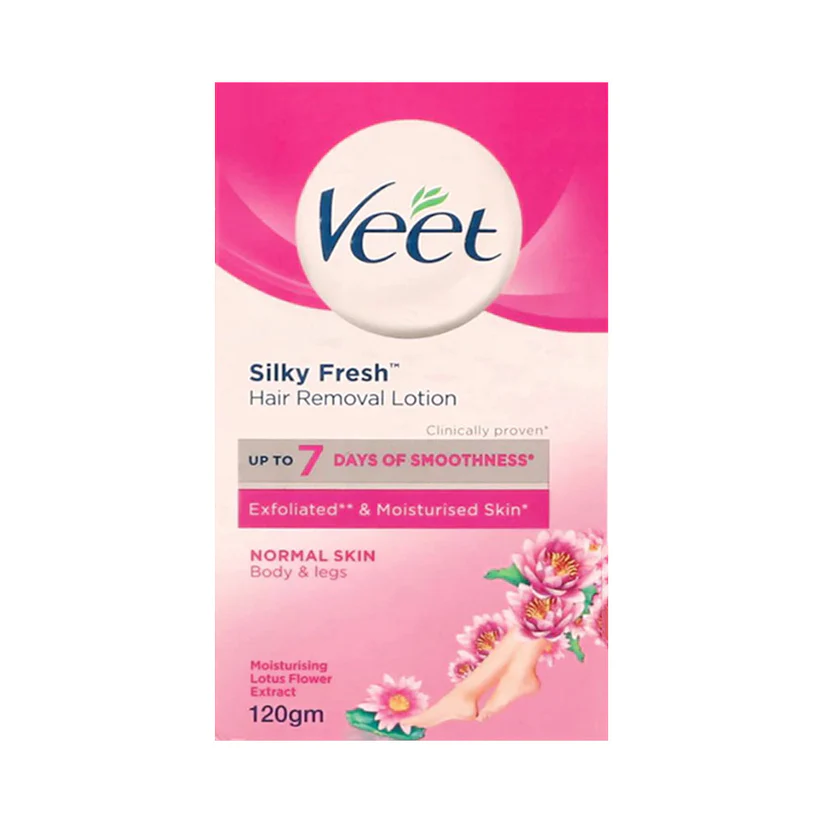 AFP-000173874_e9b02d29-8e3c-4986-9f8f-da910a301ecf VEET HAIR REMOVAL LOTION SILKY FRESH NORMAL SKIN 120 GM - Image 1