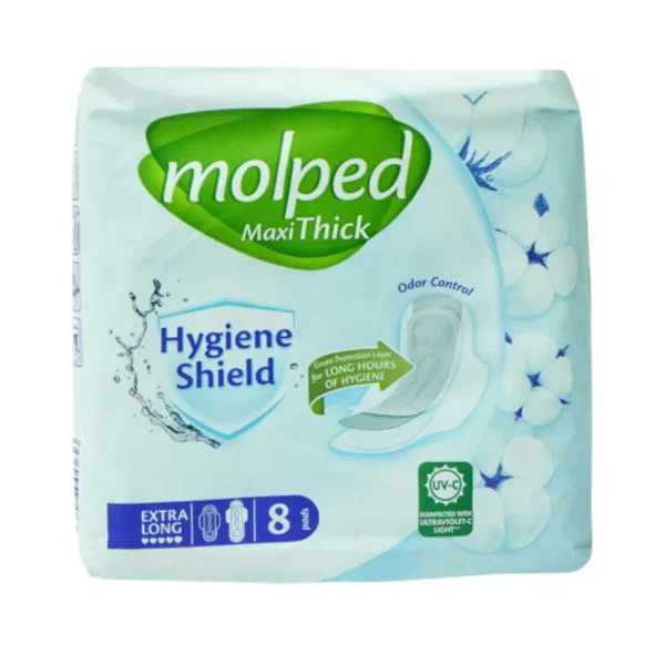 MOLPED MAXI THICK SANITARY PAD EXTRA LONG 8 PCS