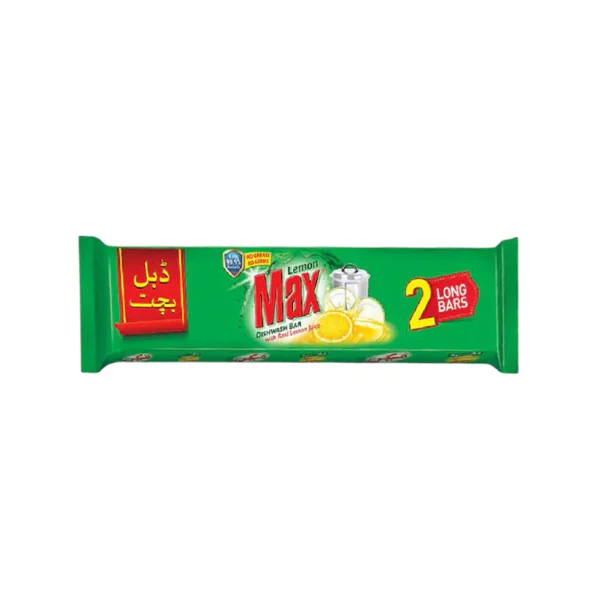 LEMON MAX DISHWASH LONG BAR 530 GM BACHAT PACK