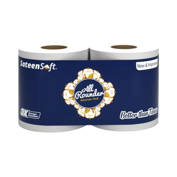 SATEENSOFT ALL ROUNDER KITCHEN SMALL ROLL TWIN PACK