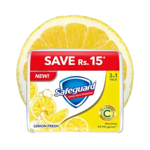 SAFEGUARD SOAP LEMON FRESH JUMBO SIZE 3X175 GM