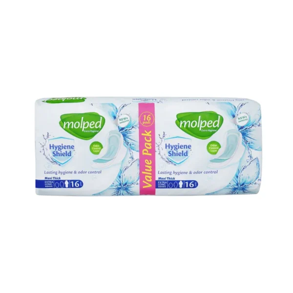 MOLPED MAXI THICK SANITARY PAD EXTRA LONG VALUE PACK 16 PCS