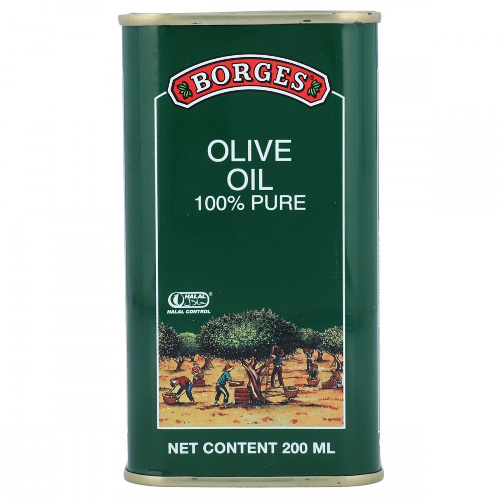 BORGES OLIVE OIL 100% PURE 200 BORGES OLIVE OIL 100% PURE TIN 200ML - Image 1