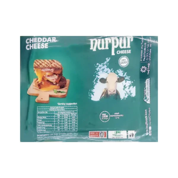 NURPUR CHEDDAR CHEESE BLOCK 200GM