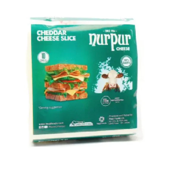 NURPUR CHEDDAR CHEESE SLICES 200GM
