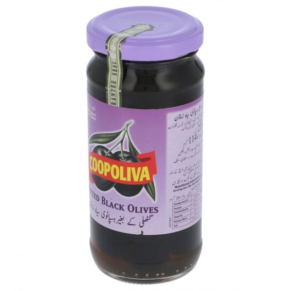 COOPOLIVA PITTED BLACK OLIVES 235GM