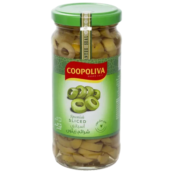 COOPOLIVA SLICED GREEN OLIVES 235GM