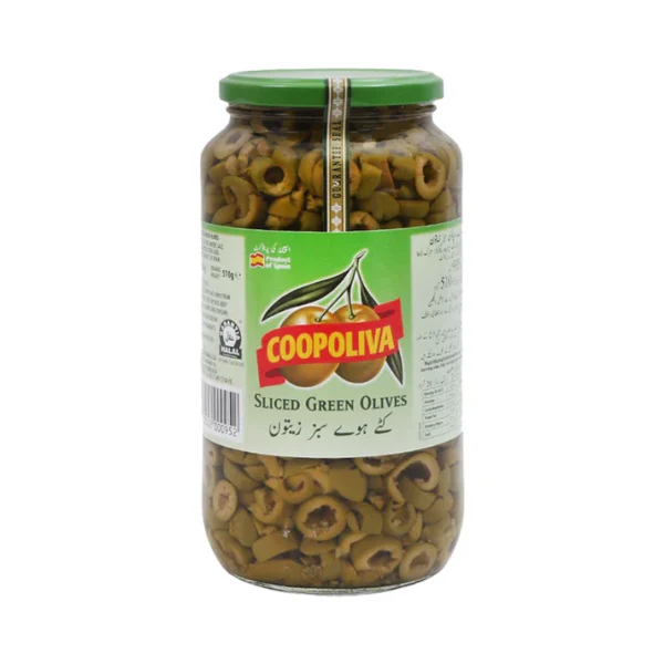 COOPOLIVA SLICED GREEN OLIVES 935GM