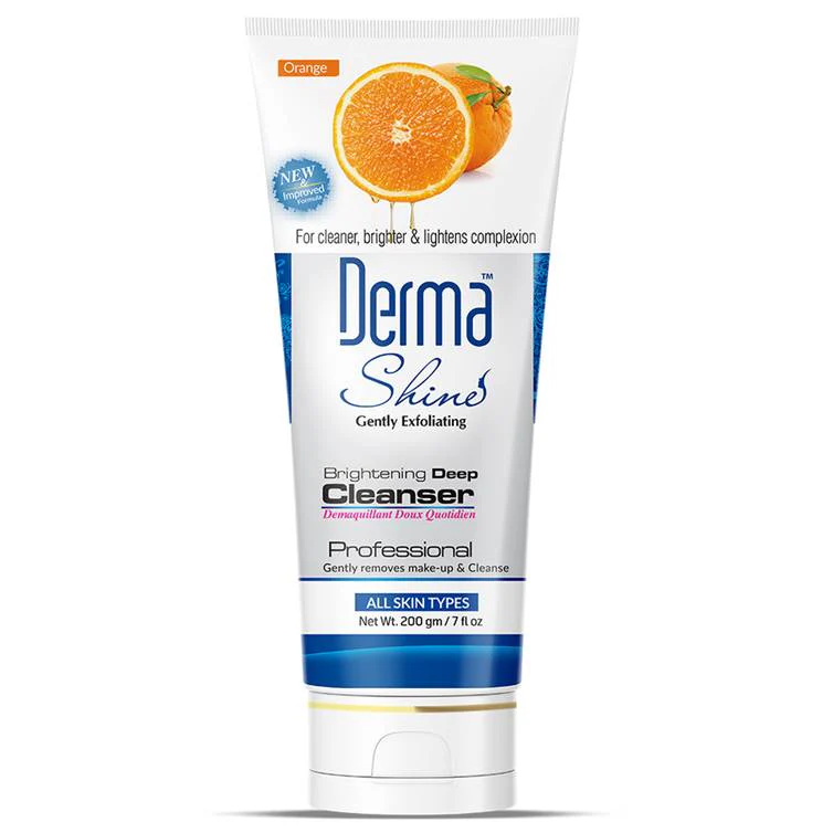 DermaShineOrangeExtractCleanser_d92fb5a5-8364-4ae4-b733-69e9c9960c62_754x DERMA SHINE BRIGHTENING DEEP CLEANSER 250ML - Image 1