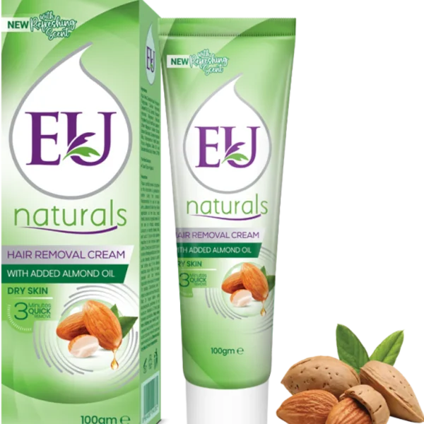 EU HAIR REMOVAL CREAM FOR DRY SKIN WITH ALMOND OIL 100GM