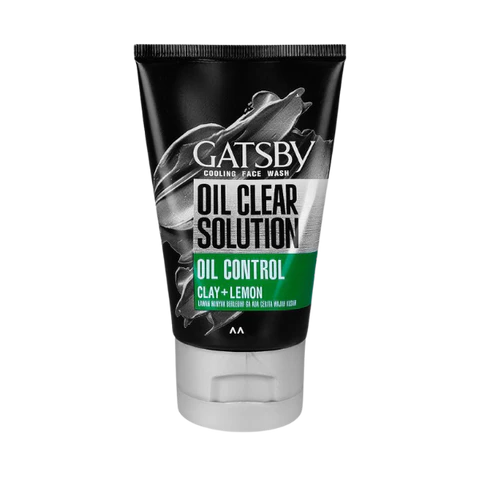 GatsbyOilClearSolutionOilControlClay_LemonCoolingFaceWash100g_large GATSBY OIL CLEAR SOLUTION WIT CLAY+LEMON FACE WASH - Image 1