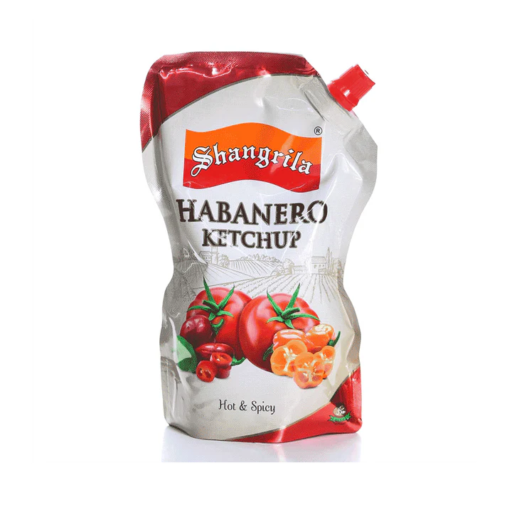 HAB 400 SHANGRILA HABANERO KETCHUP HOT & SPICY POUCH 400 GM - Image 1