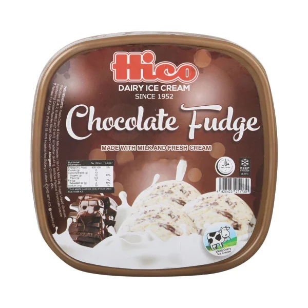 HICO ICE CREAM BUCKET CHOCOLATE FUDGE 1.5LTR