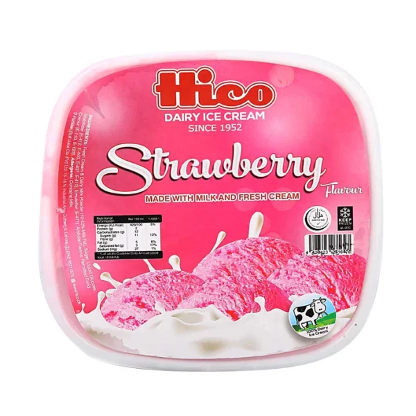 HICO ICE CREAM BUCKET STRAWBERRY 1.5LTR