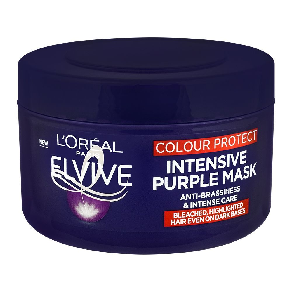 LOREAL HAIR MASK PURP LOREAL ELVIVE HAIR MASK INTENSIVE PURPLE 250ML - Image 1